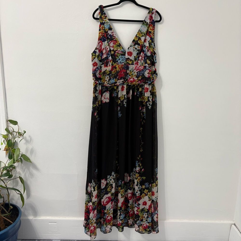 NWT Ever Pretty Dress Sleeveless Floral Chiffon Maxi High Waisted Sz 20 6XL - Picture 5 of 7